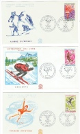 France // FDC // 1968  3 Lettres Jeux Olympiques Grenoble - 1960-1969