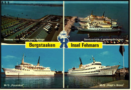 Insel Fehmarn / Burgstaaken  -  MS Käpt`n Brass , MS Poseidon , Mehrbild-Ansichtskarte Ca. 1989  (4665) - Fehmarn