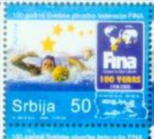 SRB 2008-236 100A° INTERNATIONAL SWIMMING FEDERATION, SERBIA, 3 X 1v, MNH - Swimming
