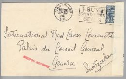 Kanada Canada 1941-11-28 Vancouver Zensurbrief Nach Genève CH - Briefe U. Dokumente