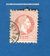 VARIÉTÉS AUTRICHE 1867 /1880 N° 34    DENTELÉE  9 1/2  OBLITÉRÉ SANS GOMME - Variétés & Curiosités