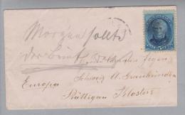 USA 1881 Brief Mit Mi# 48 Nach Klosters CH - Covers & Documents