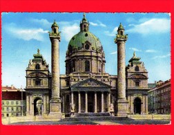 AUSTRIA - Cartolina Viaggiata (anni '70) Per L´Aquila, Italia - Vienna - Chiesa Di San Carlo - Kirchen