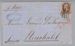 USA 1870-12-31 N.Y. N.Neuchatel CH Brief M.Mi#41 - Briefe U. Dokumente