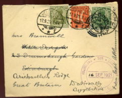 GERMANY/HELIGOLAND 1921 WW1 BRITISH NAVY ADM CUNNINGHAM - Brieven En Documenten