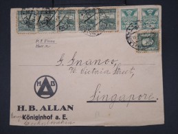 TCHECOSLOVAQUIE - Enveloppe Pour Singapour En 1928 - Timbres Pérforés - à Voir - Lot P7491 - Covers & Documents