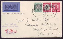 SOUTH AFRICA AIRMAIL FIRST FLIGHT VEREENIGING STATIONERY 1935 - Luchtpost