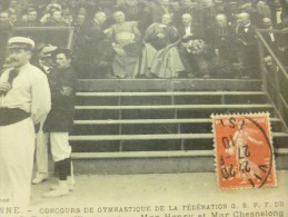 CPA Vienne Isère  Concours De Gymnastique De La Fédération G.S.P.F. Du Sud Est. Tribune Mgr Henry Et Chesnelong - Vienne