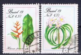 BR+ Brasilien 1989 Mi 2300-01 2322 Blumen, Tongefäß - Oblitérés