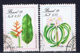 BR+ Brasilien 1989 Mi 2300-01 Naturschutz Blumen - Oblitérés