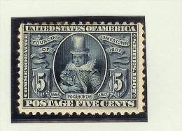 USA 1907 Mi#161 * Falz 5 Cent - Unused Stamps