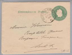 Argentinien 1900-10-29 Ganzsache 5Cent Grün Bild + 100 Reis - Interi Postali