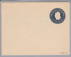Argentinien 1901 Ganzsache Ungebr. 5Cent Blau Bildzudr. - Postwaardestukken