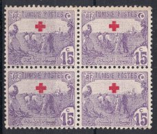 Tunisie - Timbre TB N° 49 Neuf (*) EN BLOC DE 4 Croix Rouge à 15c - Unused Stamps