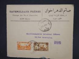 FRANCE - SYRIE - Enveloppe De Alep Pour Troyes En 1939 - Aff. Plaisant - à Voir - Lot P7574 - Lettres & Documents