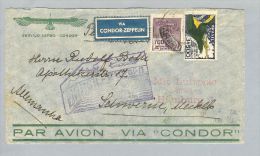 Brasilien Rio 1933-08-23 Zeppelin Flug #329>Schwerin De - Posta Aerea