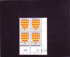 N° 1003 - 2F Blason De L'ANGOUMOIS - A De A+B - 1° Tirage Du 10.9.54 Au 25.9.54 - 15.09.1954 - - 1950-1959