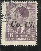 OCCUPAZIONI ITALIANA ITALY ITALIA LUBIANA 1941 Co. Ci. 16 D USATO USED OBLITERE´ - Lubiana