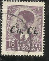 OCCUPAZIONI ITALIANA ITALY ITALIA LUBIANA 1941 Co. Ci. 16 D USATO USED OBLITERE´ - Lubiana