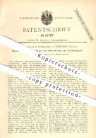 Original Patent - Koller Ruch & Scheller In Oberkirch , 1881 , Herstellung Von Drahtnägeln , Nägel , Nagel , Metall !!! - Oberkirch