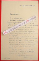 L.A.S 1922 Eugène BRIEUX Académicien Hôtel De Noailles Marseille - Lavenu Nice Cannes Voyageur Lettre Autographe LAS - Writers