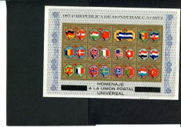 322394815 HONDURAS POSTFRIS MINT NEVER HINGED  YVERT BF 23 HOMMAGE A UPU VLAGGEN FLAGS - UPU (Unione Postale Universale)