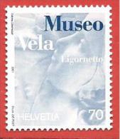 SVIZZERA MNH - 2001 - Museo VELA Ligornetto - 0,70 Fr. - Michel CH 1758 - Ungebraucht