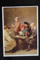 OLD USSR Postcard "Cabaret " By Teniers 1964 - PLAYING CARDS - Carte Da Gioco