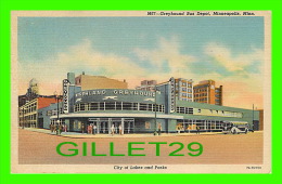 MINNEAPOLIS, MN - GREYHOUND BUS DEPOT - ANIMATED WITH OLD BUS - ST MARIE´S GOPHER NEWS CO - - Minneapolis
