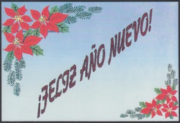 2000-EP-31 CUBA 2000. Ed.53a. ENTREGA ESPECIAL AÑO NUEVO. HAPPY NEW YEAR. POSTAL STATIONERY. FLOR DE PASCUA. POINSETTIA. - Brieven En Documenten