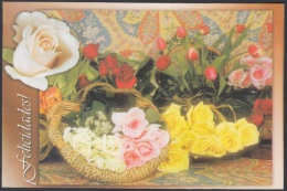 2000-EP-57 CUBA 2000. Ed.46d. MOTHER DAY SPECIAL DELIVERY. POSTAL STATIONERY. CESTA DE ROSAS. ROSES. FLOWERS. UNUSED. - Brieven En Documenten