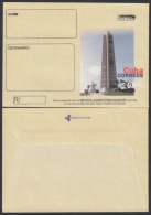 2000-EP-93 CUBA 2000. Ed.8. SOBRE CARTA. POSTAL STATIONERY. PLAZA DE LA REVOLUCION. ERROR BLACK INK DISPLACED. UNUSED. - Storia Postale