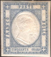 SI53D Italia Italy NAPOLI Province Napoletane.1861 50 Grana Nuovo MLH Doppia Effige - Naples