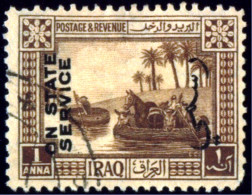 CROSSING THE RIVER WITH DONKEYS-IRAQ-SERVICE OVPT-FINE USED-B4-409 - Esel