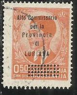 LUBIANA 1941 ALTO COMMISSARIATO 50 P USATO USED OBLITERE´ - Lubiana