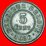 * OCCUPATION By GERMANY: BELGIUM ★5 CENTIMES 1916! WARTIME 1914-1920★LOW START ★ NO RESERVE! ALBERT I (1909-1934) - 5 Centimes