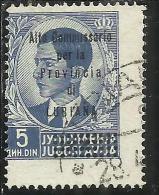 LUBIANA 1941 ALTO COMMISSARIATO 5 D USATO USED OBLITERE´ - Lubiana