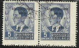 LUBIANA 1941 ALTO COMMISSARIATO 5 D COPPIA USATA PAIR USED OBLITERE´ - Lubiana