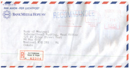 (339) Registered Letter From Netherlands To Canada - 1988 - Briefe U. Dokumente