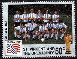 SAINT VINCENT  N ° 2110  * *  (  Argentine )    Cup 1994 Football  Soccer  Fussball - 1994 – USA