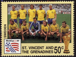 SAINT VINCENT  N ° 2100  * *  (  Suede )    Cup 1994 Football  Soccer Fussball - 1994 – USA