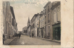 BRIOUX GRANDE RUE CPA ANIMEE - Brioux Sur Boutonne