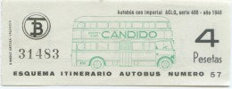 BILLETE DE TRANVIA DE BARCELONA / SERIE PRIMER DIA - ULTIMO DIA  / 1970 (7) - Europe