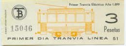 BILLETE DE TRANVIA DE BARCELONA / SERIE PRIMER DIA - ULTIMO DIA  / 1970 (7) - Europa