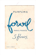 Carte Parfumée Forvil 5 Fleurs (PPP001) - Anciennes (jusque 1960)