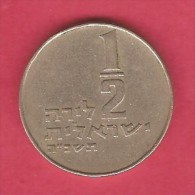 ISRAEL  1/2 LIRAH 1965 (JE 5725) (KM # 36.1) - Israel