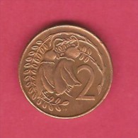 NEW ZEALAND  2 CENT 1971 Serifs On Date (KM # 32) - Nieuw-Zeeland