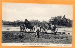 Pitch Lake Trinidad BWI 1910 Postcard - Trinidad