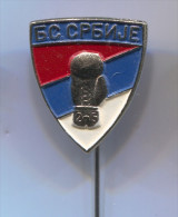 BOXING - BOX RING - SERBIA Federation, Vintage Pin Badge - Boxe