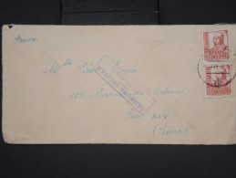 ESPAGNE- Enveloppe De Santander Pour Paris En 1938 Avec Censure Militaire - à Voir - Lot P7608 - Nationalistische Zensur